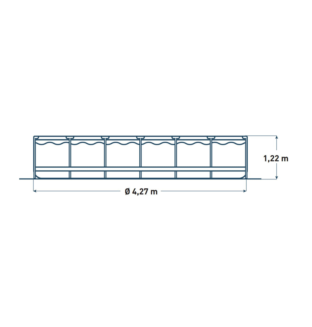 PISCINE TUBULAIRE RONDE INTEX ULTRA XTR + FILTRE – Ø4,27 x 1,22M