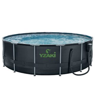 PISCINE TUBULAIRE RONDE YZAKI + SKIMMER SANS FILTRATION - Ø4,57 x 1,22M