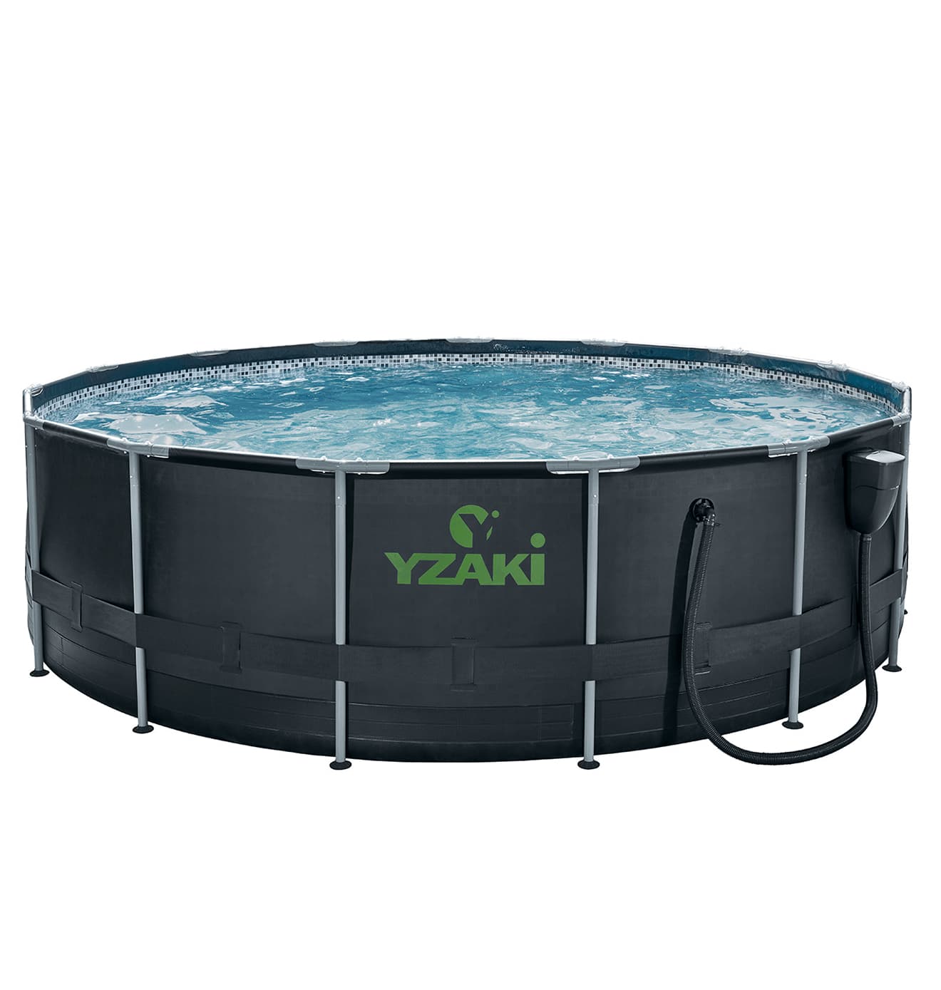 PISCINE TUBULAIRE RONDE YZAKI + SKIMMER SANS FILTRATION – Ø4,57 x 1,22M