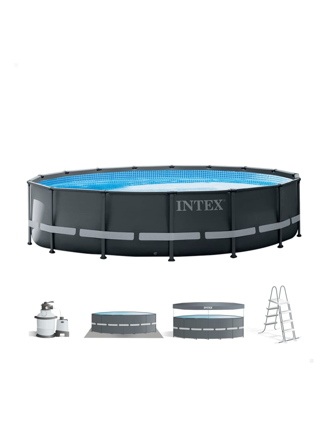 PISCINE TUBULAIRE RONDE INTEX ULTRA XTR + FILTRE A SABLE – Ø4,88 x 1,22M