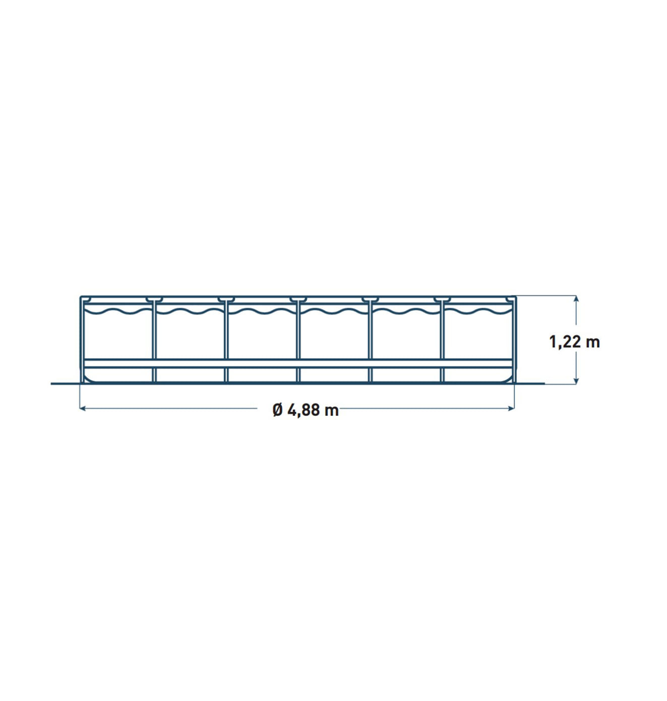 PISCINE TUBULAIRE RONDE INTEX ULTRA XTR + FILTRE A SABLE – Ø4,88 x 1,22M