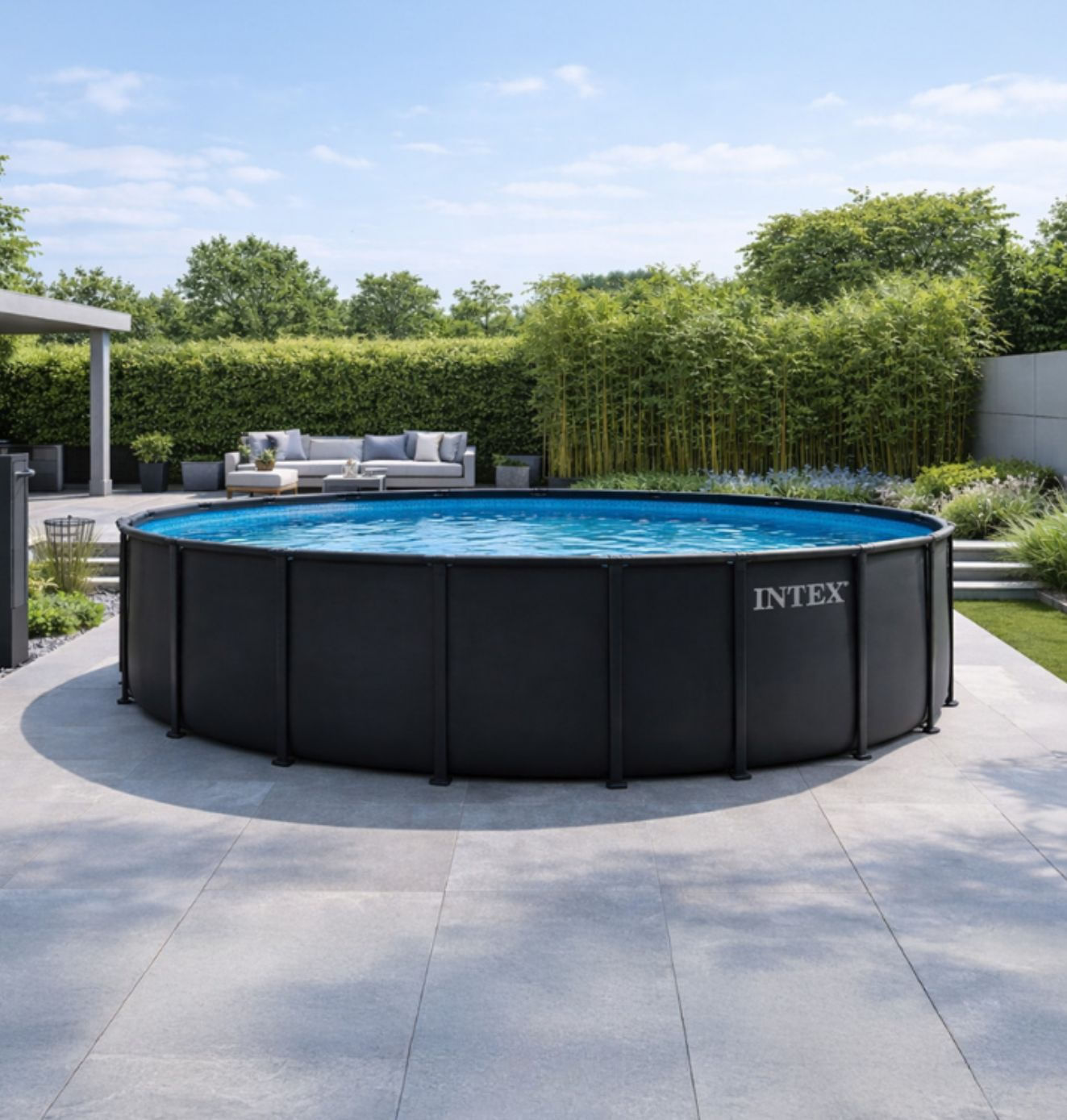 PISCINE TUBULAIRE RONDE INTEX ULTRA XTR + FILTRE A SABLE – Ø5,49 x 1,32M