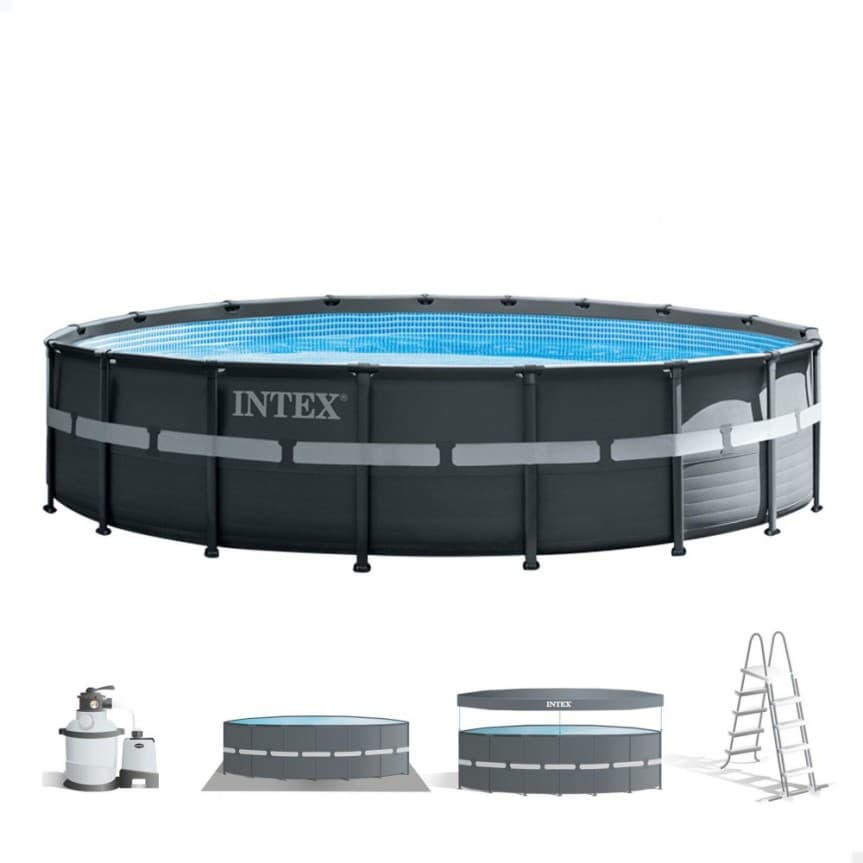 PISCINE TUBULAIRE RONDE INTEX ULTRA XTR + FILTRE A SABLE – Ø5,49 x 1,32M