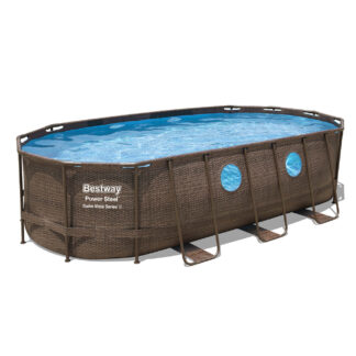 PISCINE BESTWAY POWER STEEL SWIM VISTA OVALE 5,49X2,74X1,22 TRESSEE