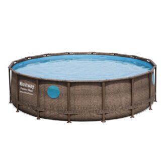 PISCINE BESTWAY POWER STEEL SWIM VISTA RONDE TRESSEE 4,88X1,22M