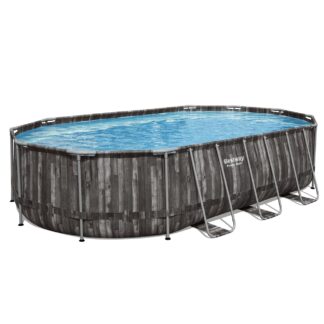 PISCINE TUBULAIRE OVALE BESTWAY POWER STEEL - 6,10 x 3,66 x 1,22M
