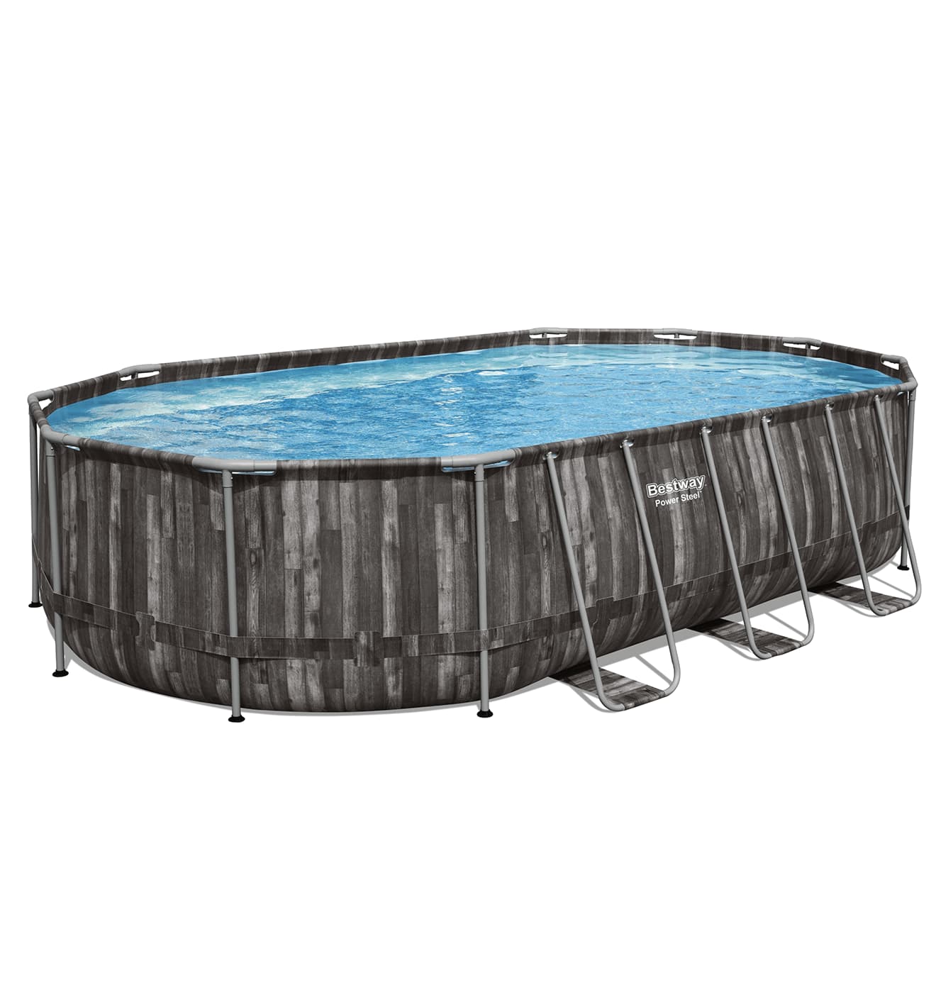 PISCINE TUBULAIRE OVALE BESTWAY POWER STEEL – 6,10 x 3,66 x 1,22M