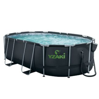 PISCINE TUBULAIRE OVALE YZAKI + SKIMMER SANS FILTRATION - 4,88 x 3,05 x 1,22M