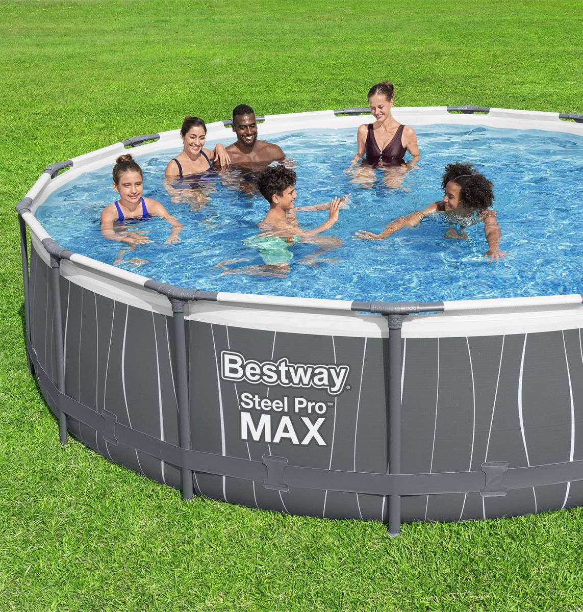 PISCINE TUBULAIRE RONDE BESTWAY STEEL PRO MAX –  Ø4,57 x 1,07M
