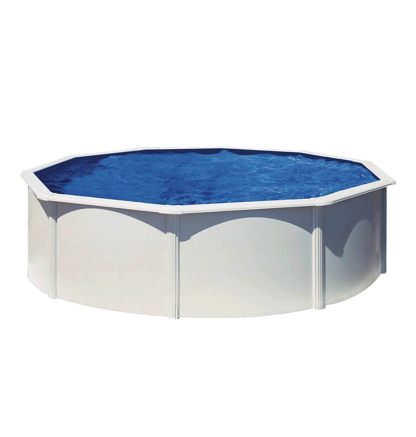 PISCINE HORS-SOL ACIER RONDE O&rsquo;BYA BLANCHE SANS FILTRATION – Ø3,50 x 1,20M